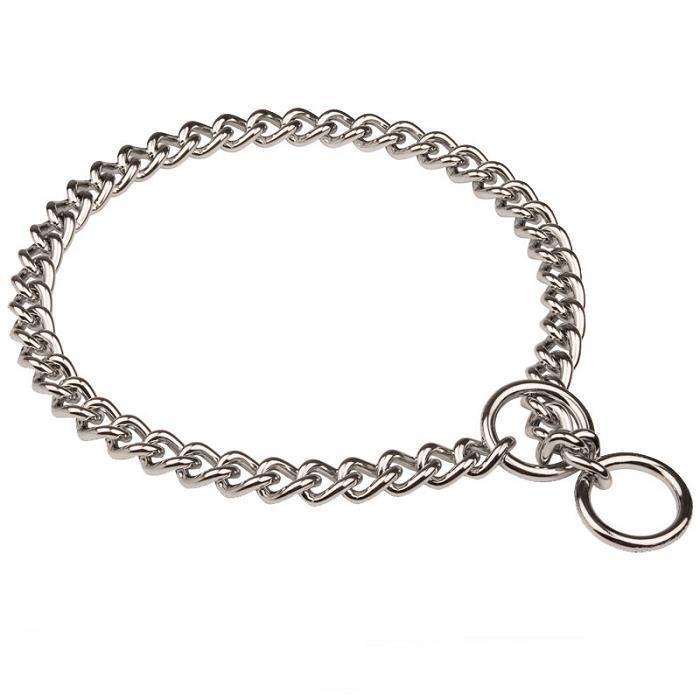 Furry Friend Chrome Plated Puppy Choke Chain- 16 inch