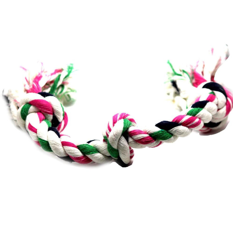 Furry Friend Cotton 3 Knot Chew Rope Toy for Dogs & Puppies