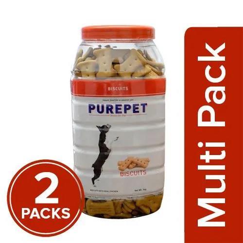Purepet Biscuit Real Chicken Flavour 455 g (Pack of 2)