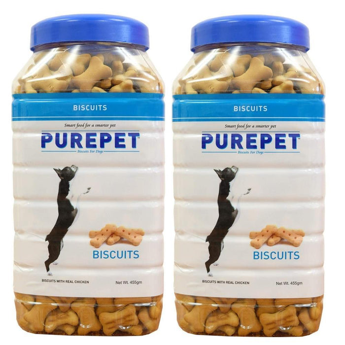 Purepet Biscuit Milk Flavour 455 g (Pack of 2)