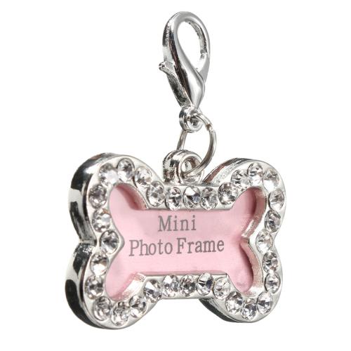 Furry Friend Dog Pendant Bone Heart Design Collar ID Tag for Pets- Large