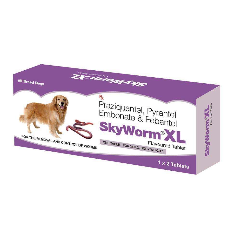 Buy Sky Ec Sky Worm XL Dog Dewormer Tablet 1x2 — CITY PET