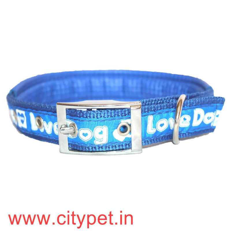 Furry Friend Printed Soft Padded Dog Collar- Medium